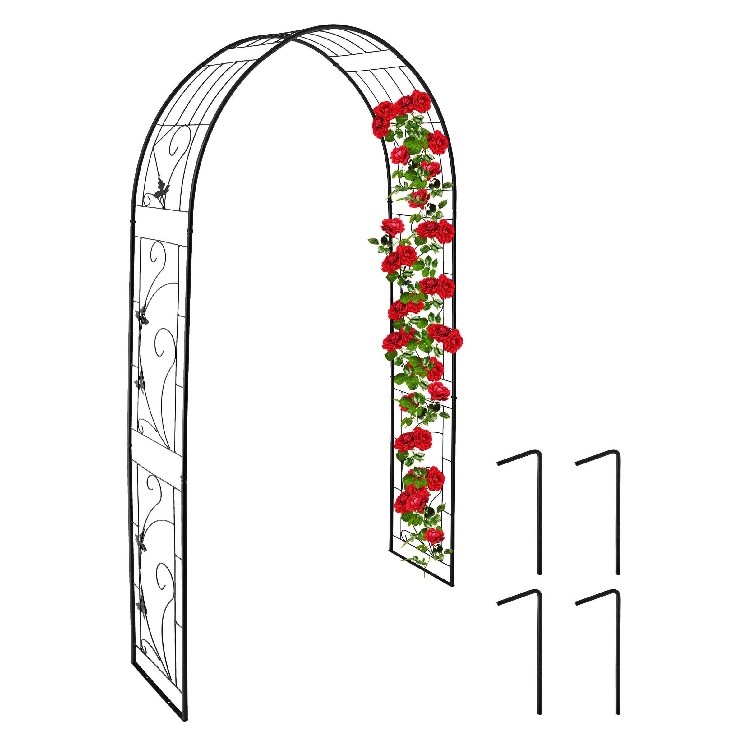 Relaxdays Rosenbogen (36 cm, 125 cm) (4052025416676)