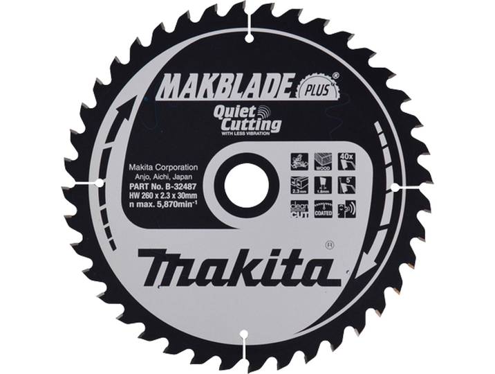 Makita MAKBLADE lame de scie 260x30x40Z (B-32487)