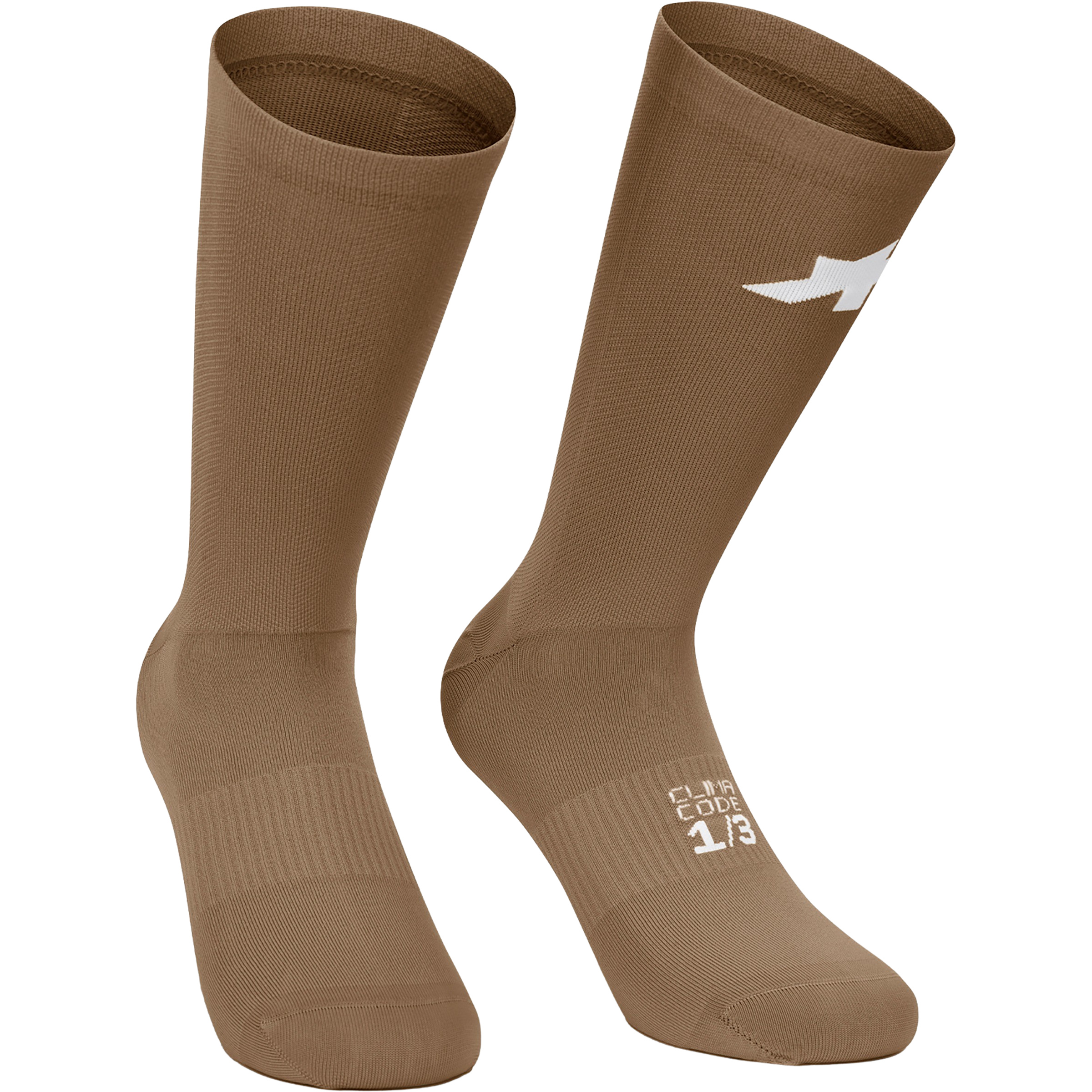 Assos Racing S11 Fahrradsocken braun Größe 35 Gravel | Rennrad Elastisch