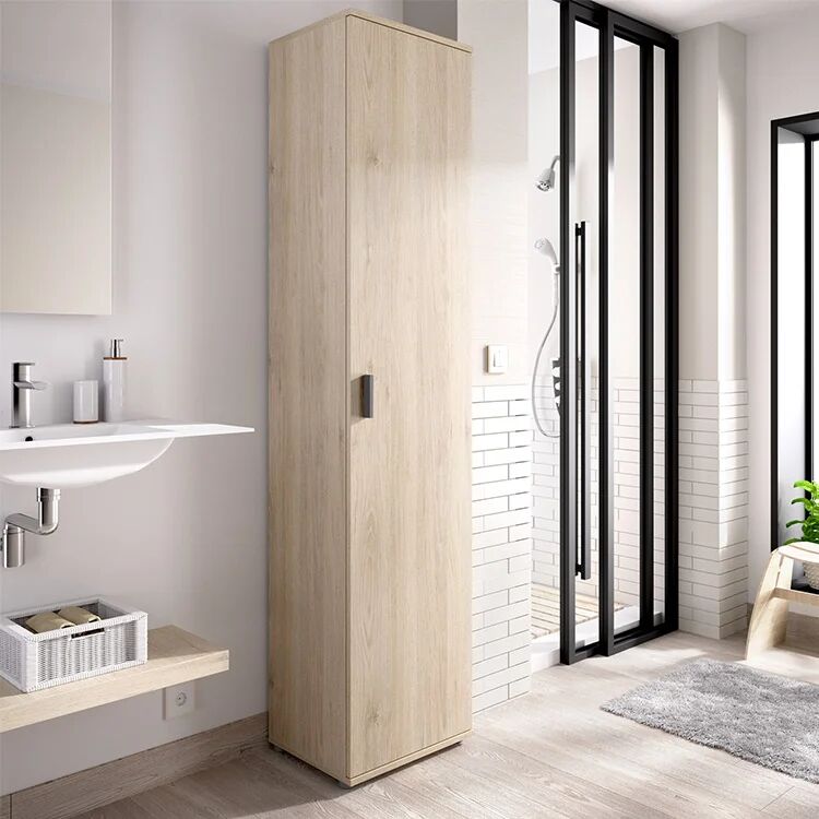 garneroarredamenti Armadio 39x190h cm con anta multiuso singola legno Ander
