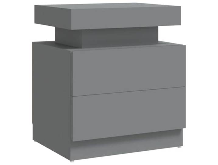 LKJephalotrop Nachttisch Grau 45x35x52 cm Beistelltisch Holzwerkstoff Kompakter Kommodenschrank für das Schlafzimmer mit viel Stauraum für Bücher, Brille und Zubehör im Pflegeleichten Design.