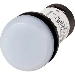 Eaton 121644 Leuchtmelder, flach, Schraubanschluss, Linse weiß, LED weiß, 230 V AC C22-L-W-230