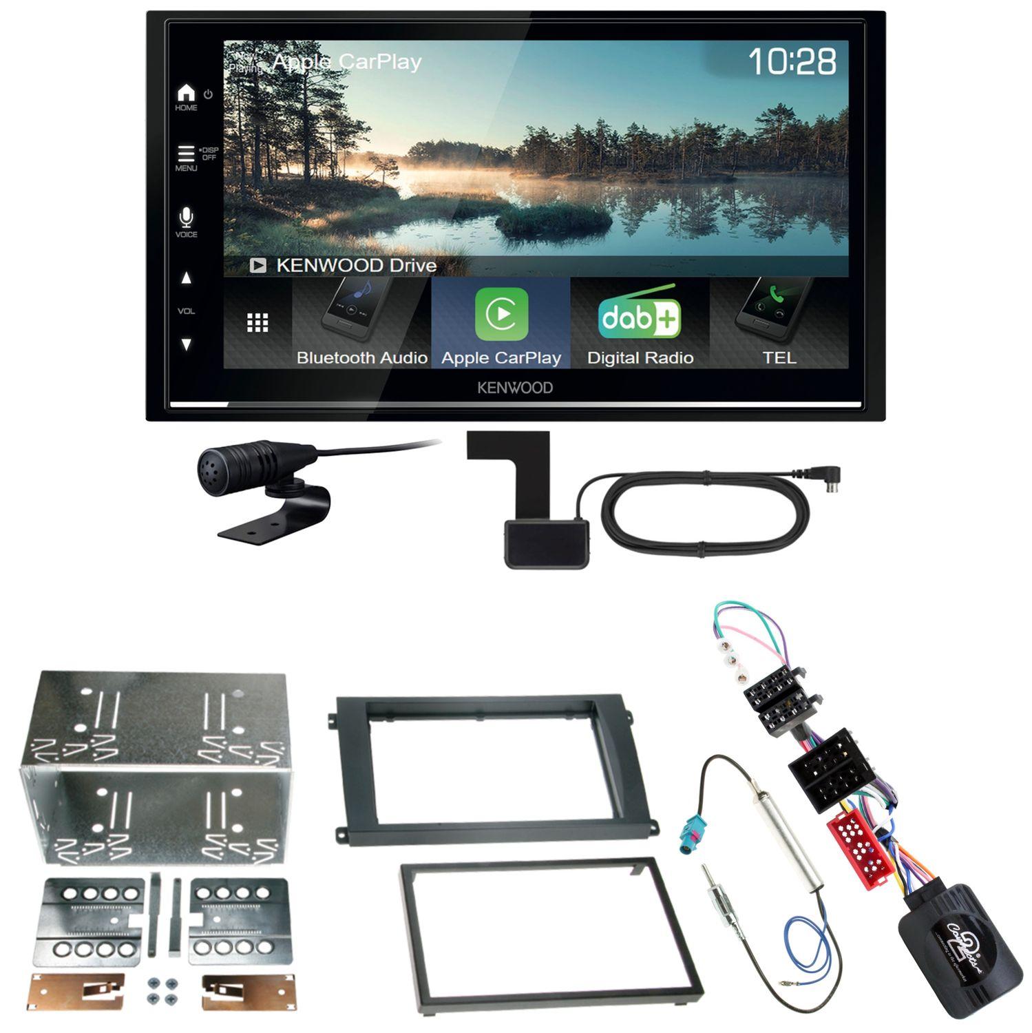 Kenwood DMX7722DABS Android Auto CarPlay Einbauset für Porsche Cayenne bis 2006