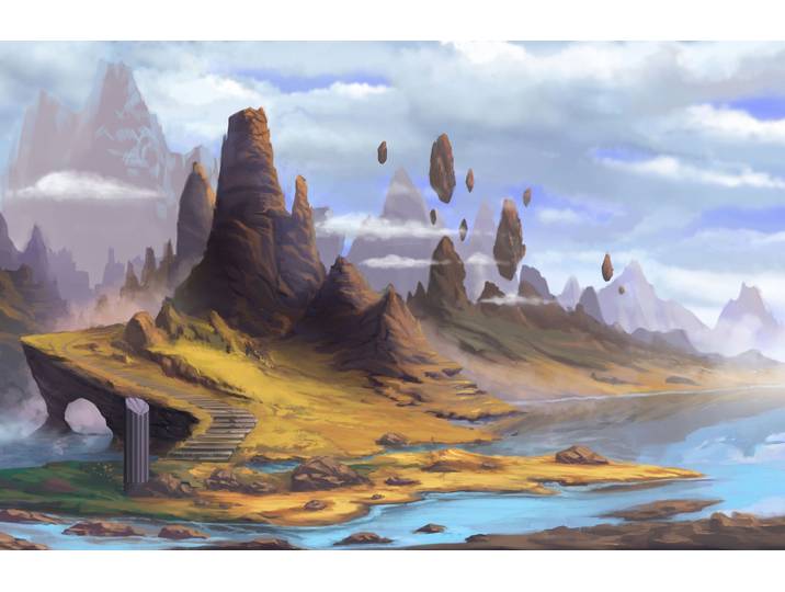 Fototapete PAPERMOON ABSTRAKT-Alpenlandschaft , bunt, B:1,5m L:1,11m, Vlies, Tapeten, Fototapete