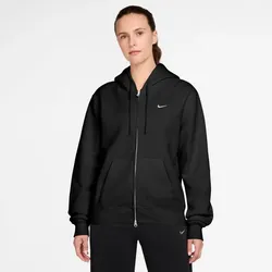 NIKE Studio Fleece Kapuzenjacke Damen 001 - total black/sail L
