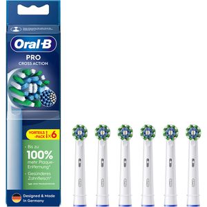 Oral-B Aufsteckbürsten Pro CrossAction, weiß, 6 Stück