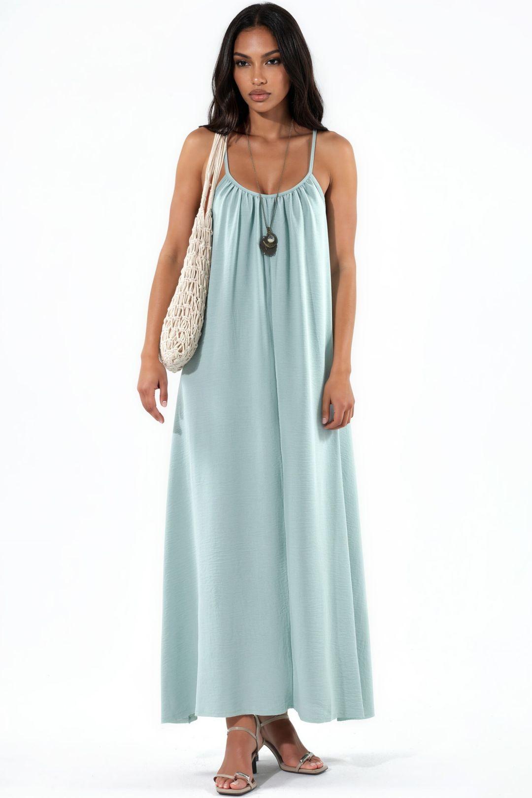Lässiges Maxi-Woven-Kleid