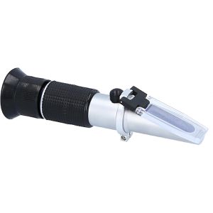 KS-Tools Refraktometer 550.1285, analoges Handrefraktometer, misst Konzentration von Batteriesäure, Kühlmittel und AdBlue