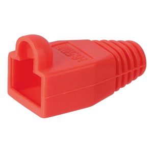 Goobay Knickschutztülle 11217, für RJ45 Modularstecker, für 6,4 mm Ø, rot