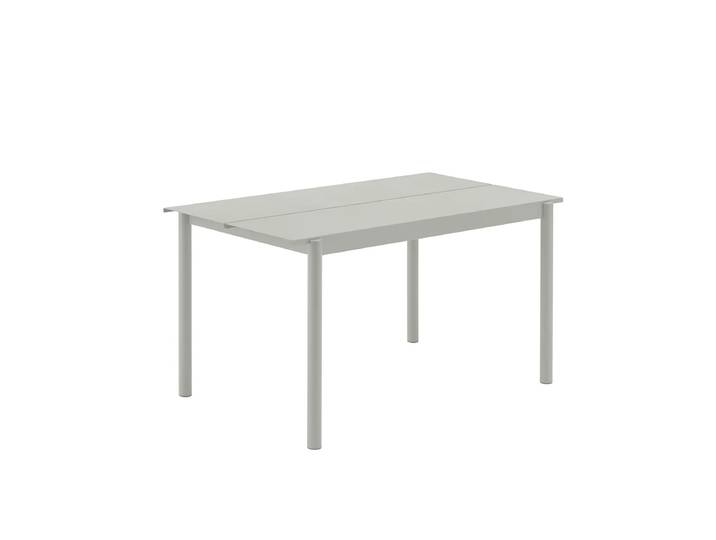 Muuto - Linear Steel Outdoor Gartentisch, 140 x 75 cm, grau