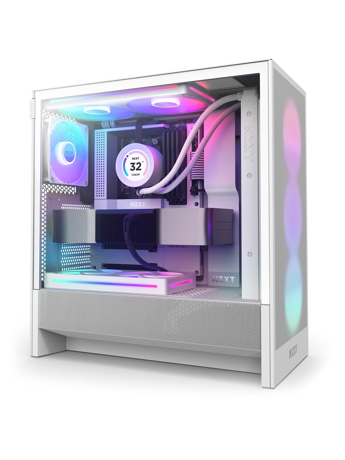 NZXT H5 Flow RGB (2024) - Gehäuse - Miditower - Weiß