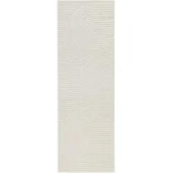 benuta Pop In- & Outdoor-Läufer Mars Cream 80x240 cm - Teppich für Balkon, Terrasse & Garten