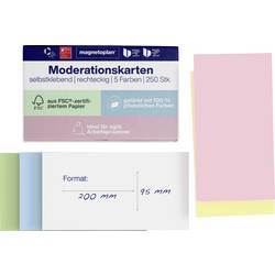 magnetoplan Moderationskarte farbig sortiert rechteckig 200 mm x 95 mm 250 St. 111151590