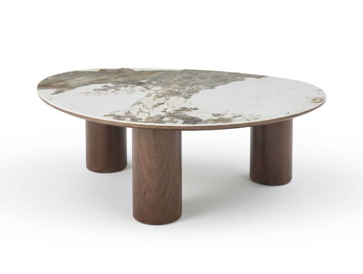 Table basse Ryder. Noyer/marbré - Basika