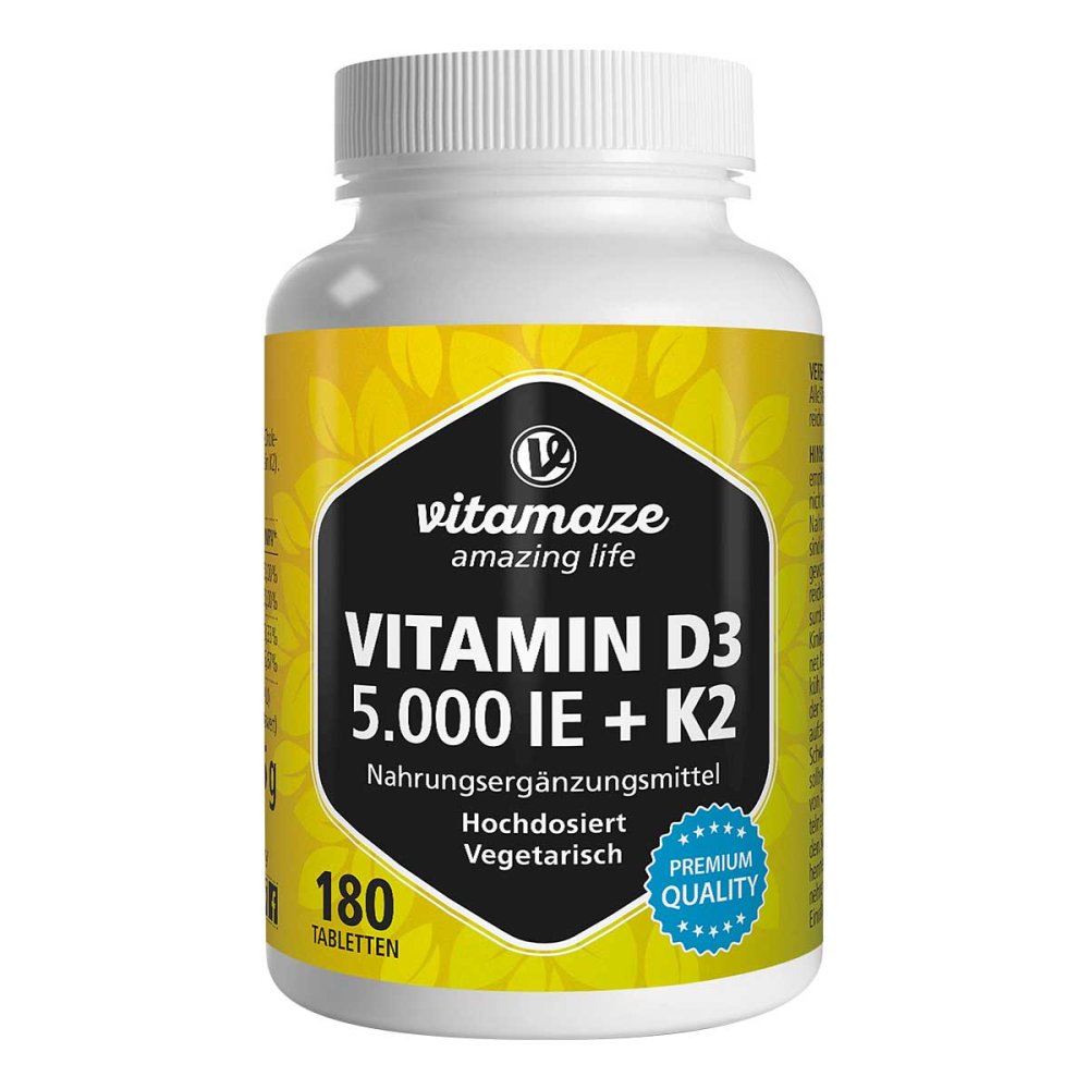 Vitamaze GmbH Vitamin D3 K2 5000 I.e./100 Μg Hochdosiert Tabletten 18662440