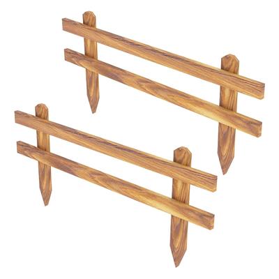 Helloshop26 - Set mit 2 Gartenzäunen aus Kiefernholz 03_0008801