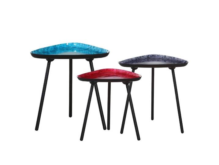 Beistelltisch Mikawa 3er-Set Multicolor