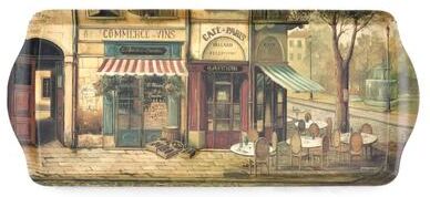 "Pimpernel Parisian Scene Melamine Sandwich Tray - 15.25"" x 6.5"""