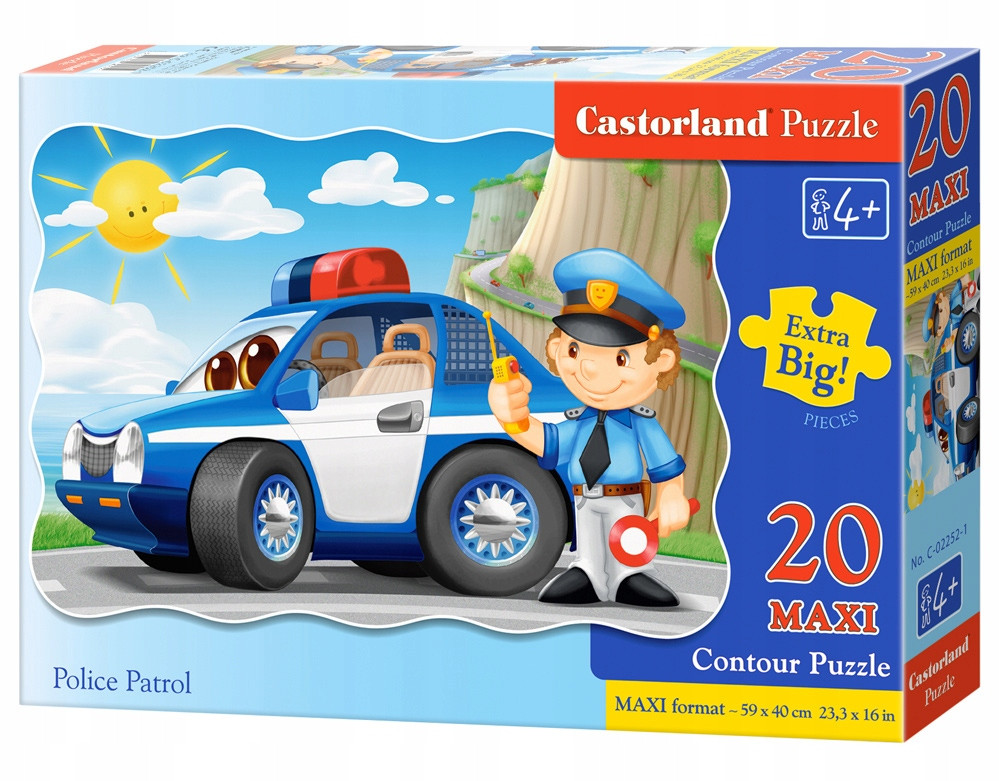 Castorland Puzzel Politiepatrouille Maxi formaat 20 stukjes