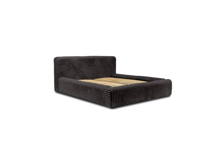 Fedve Polsterbett aus Strickmaterial Kostar 140x200 cm, Dunkelgrau, 140x200 cm, Schlafzimmer, Betten
