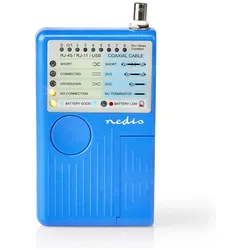 Nedis, Multimeter, LAN Kabel - Tester - LED display - Blau (Kabeltester)