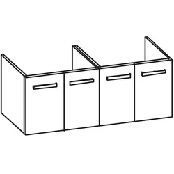 Artiqua 415 Waschtischunterschrank für Living Style 814439 Weiß Hochglanz, 415-WU4T-L42-7016-68 415-WU4T-L42-7016-68