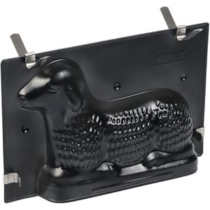 Kaiser Backform 3D-Osterlamm, Osterbackform, aus Stahl, 23 x 6,5 x 16 cm, schwarz, antihaftbeschichtet, Motivbackform