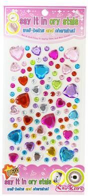 Perfect Picks Market Bling Gem Stickers Self Adhesive Rhinestone Stickers For DIY Crafts & Makeup 1 Sheet 109pcs