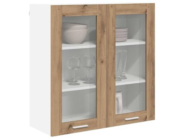 KTHLBRH Küchenschrank 80 x 31 x 80 cm 3 Einlegeböden 2 Türen Mehrschichtiges Holz, 60 kg Kapazität, großer Raum, Montage erforderlich