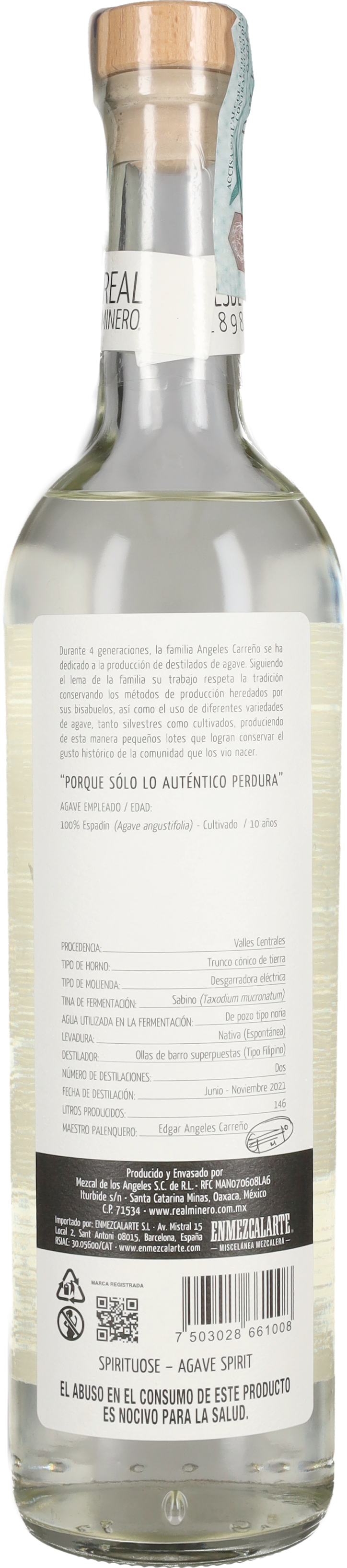 Real Minero Mezcal Artesanal Espadin