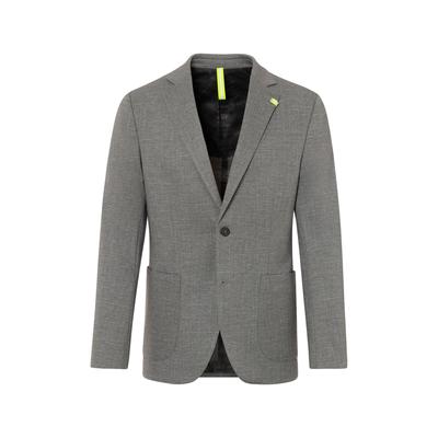 Jackett BENVENUTO. "BENVENUTO. Sneaker-Jacket", Herren, Gr. 56, grau (hellgrau struktur), Obermaterial: 88% Polyester PES. 6% Elasthan EL. 6% Viskose CV. Futter: 100% Polyester PES., slim fit, V-Ausschnitt, Sakkos, mit Seitenschlitzen