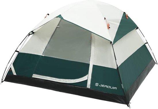 Unyqoos 2-Personen Campingzelt - wasserdicht, abnehmbare Regenfliege, 2 Mesh-Fenster, 230×150×125 cm, 210T Polyester/210D Oxford Boden, Aufbau in 5 Min.