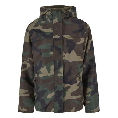 Allwetterjacke BRANDIT "Brandit Damen Ladies Windbreaker Frontzip", Damen, Gr. XS, woodland, 100% Polyester, Mäntel