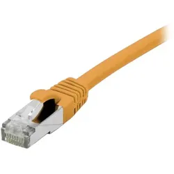 Exertis Connect Patchkabel Cat. 6A, S/FTP (PiMF), halogenfrei, mit Rastnasenschutz, orange, 10,0 m