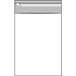 100 Klappenbeutel, wiederverschließbar, OPP-Folie, transparent 119 x 162 mm - C6