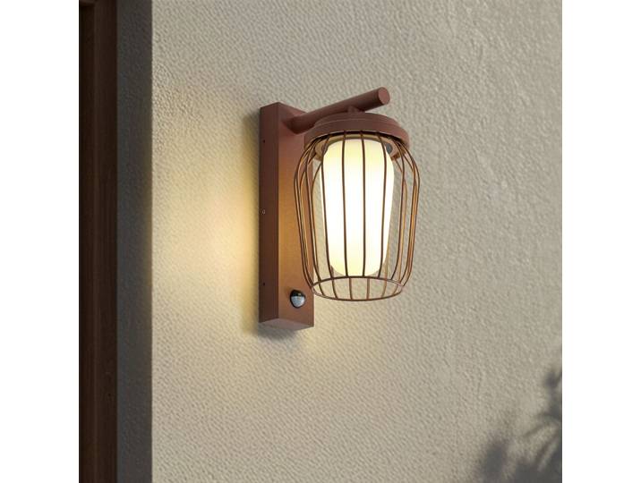 Applique d'extérieur Chandan, capteur, rouille, E27, IP44 - Lucande - Balcon - Moderne - Aluminium - À ampoule unique