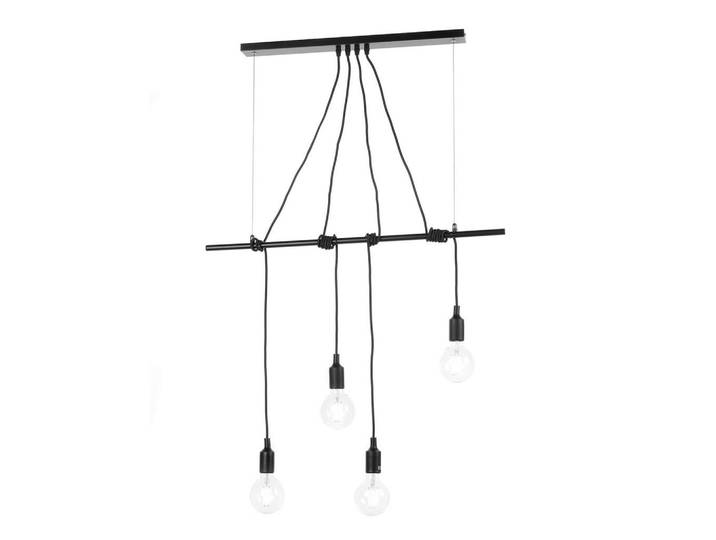 Hängeleuchte Wire, Schwarz, Metall, 20x90x80 cm, Eec, beliebig kürzbar, Lampen & Leuchten, Innenbeleuchtung, Hängeleuchten, Pendelleuchten
