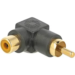 DELOCK 66168 - Adapter Audio Cinch Stecker > Cinch Buchse 90° abgewinkelt