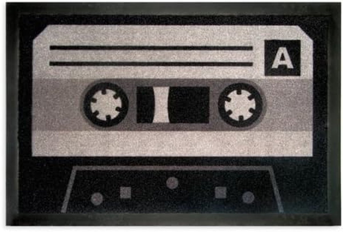 Voetmat Tape Muziekcassette Zwart