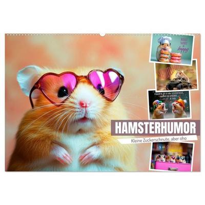 Hamsterhumor - Kleine Zuckerschnute, aber oho (Wandkalender 2027 DIN A2 quer), CALVENDO Monatskalender