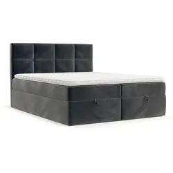 BOXBETT Velto 180/200 cm Anthrazit im Paros Stoff