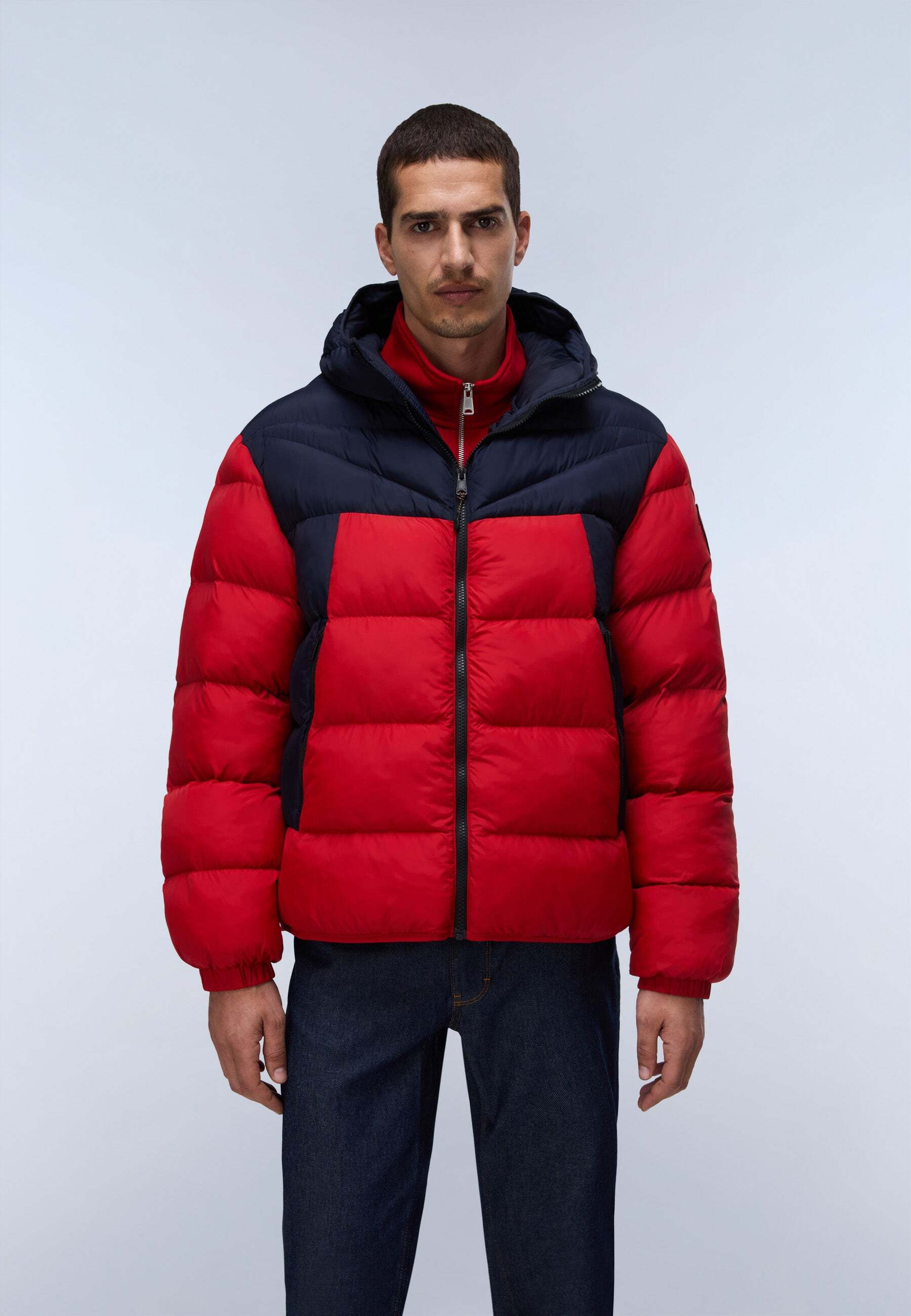 Steppjacke NAPAPIJRI "Napapijri Steppjacke A-MOLVENO HOOD", Herren, Gr. L, rot, Obermaterial: 100% Polyamid Polyam.recyc., Jacken Steppjacke rot L
