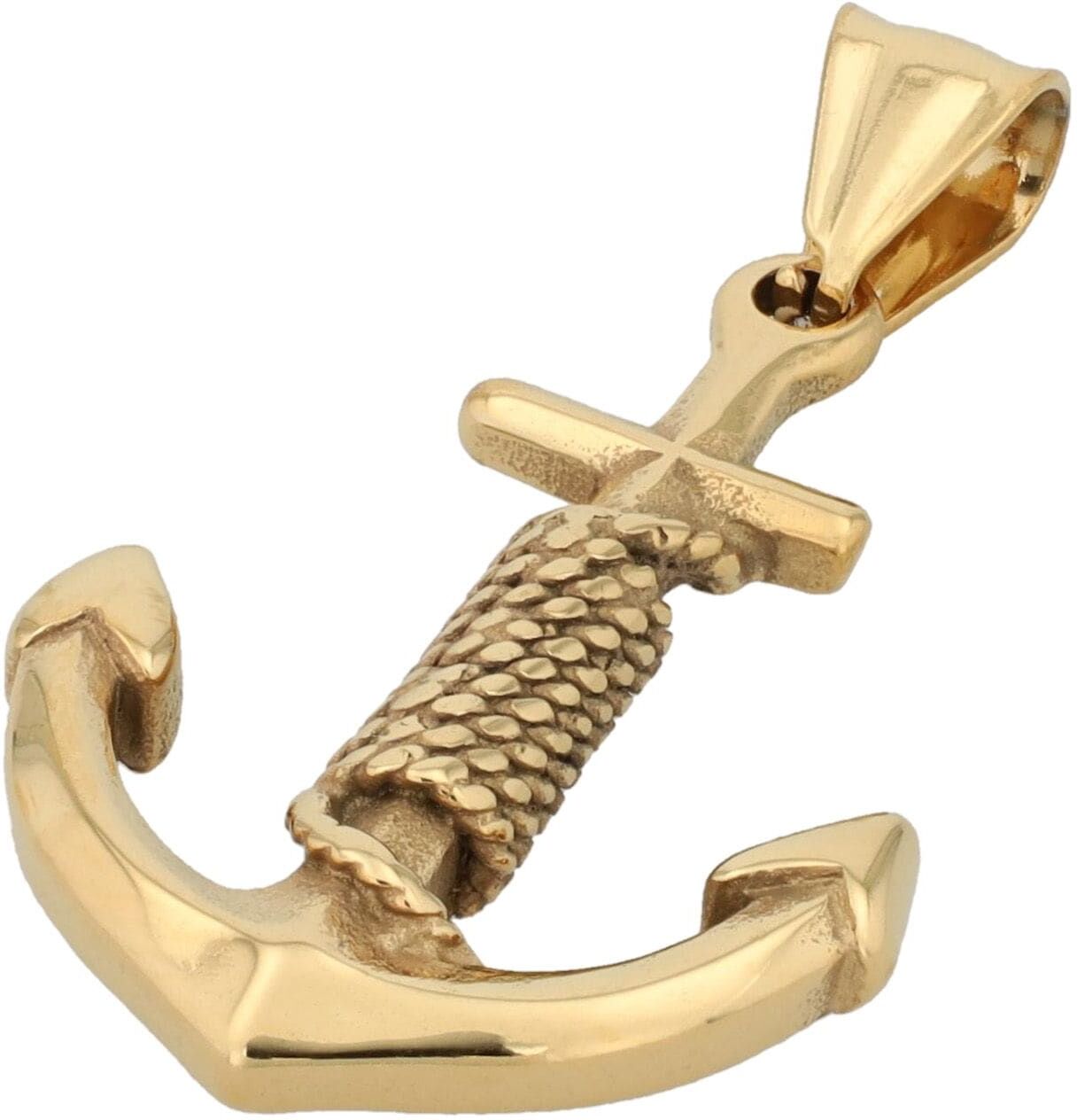 Kettenanhänger ADELIA´S "Unisex Anhänger ¿ Unendlichkeitszeichen Anhänger aus Edelstahl", gold, Schmuckanhänger, Kinder, Edelstahl, Kettenanhänger