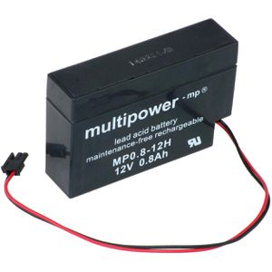 Multipower AGM-Batterie MP0,8-12H, 12 V, 0,8 Ah, Kabel mit Molex-Stecker
