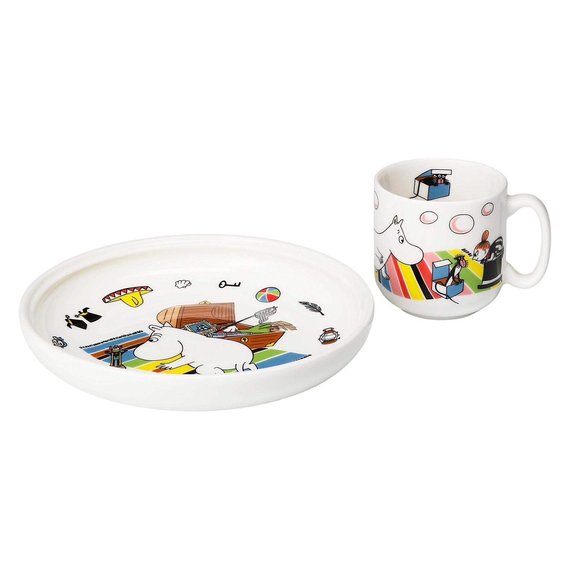 Iittala Moomin lėkštės ir puodelio rinkinys Moomintroll mažasis (1023462)