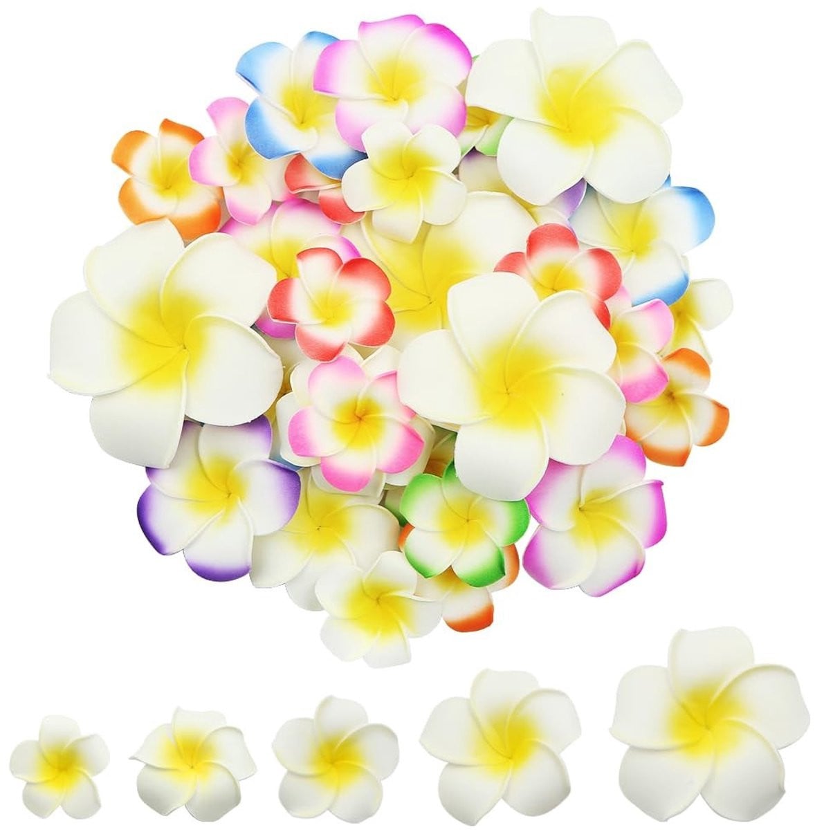 Dailygoods Plumeria Kunstbloemen Boeket - 48 stuks