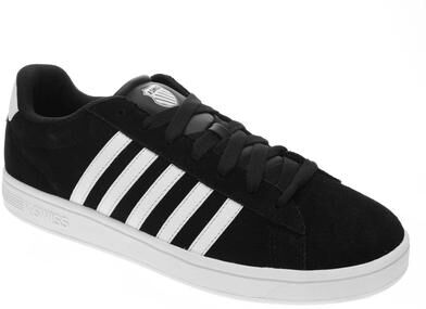 K-Swiss Court Tiebreak II SDE (Men's) Athletic in Black/White, Size 11 M, Leather
