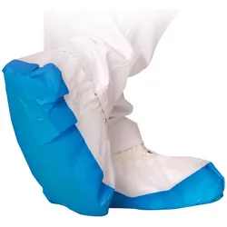 franz mensch, Zubehör Arbeitsschutz, FM1048Überschuhe antirutsch weiss-blau 50er Weiss Blau (Überziehschuhe)