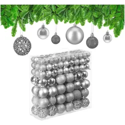 Relaxdays, Christbaumschmuck, Weihnachtskugeln-Set (150x)