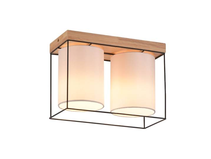 Plafonnier en fer brun 28x13.5x21cm e14